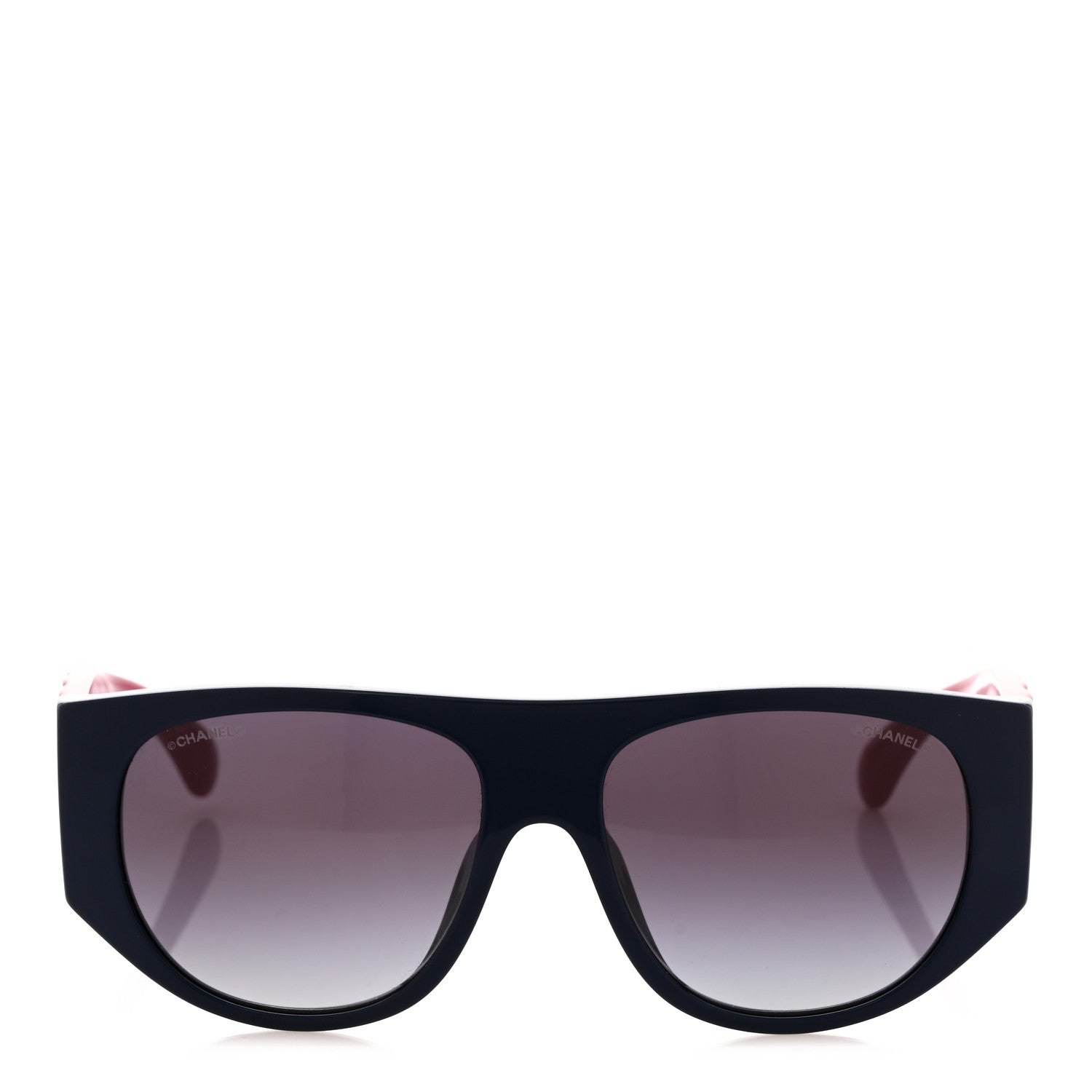 Chanel Acetate Quilted CC Pilot Sunglasses 71465 Blue Red 2 of 8