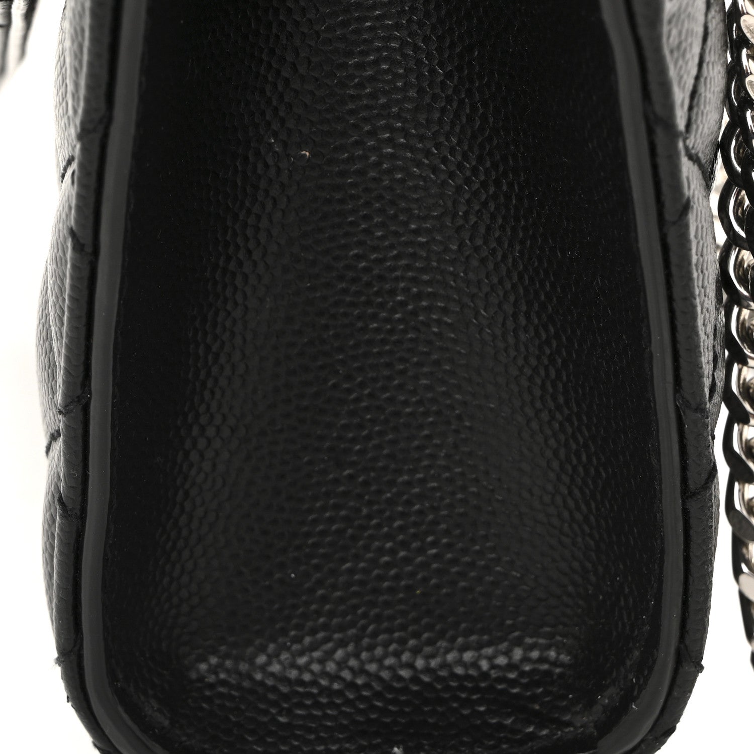 Saint Laurent Grain De Poudre Textured Mixed Matelasse Triquilt Small Monogram Satchel Black 12 of 13