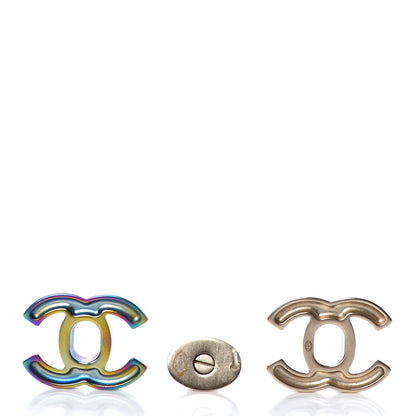 Chanel Metal CC Turnlock Interchangeable Earrings Gold 5 of 8