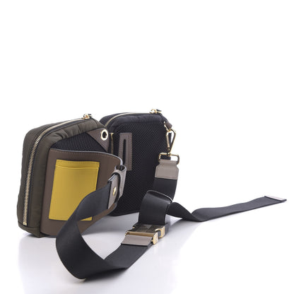 Fendi Nylon Dolmias Vitello Grace FF Multi Pouch Belt Bag Military Brown Tortora 3 of 12