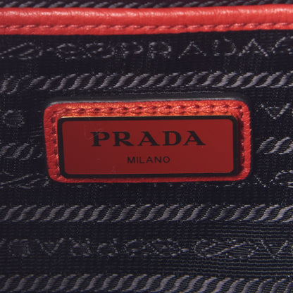 Prada Vitello Daino Zip Backpack Rosso 8 of 8