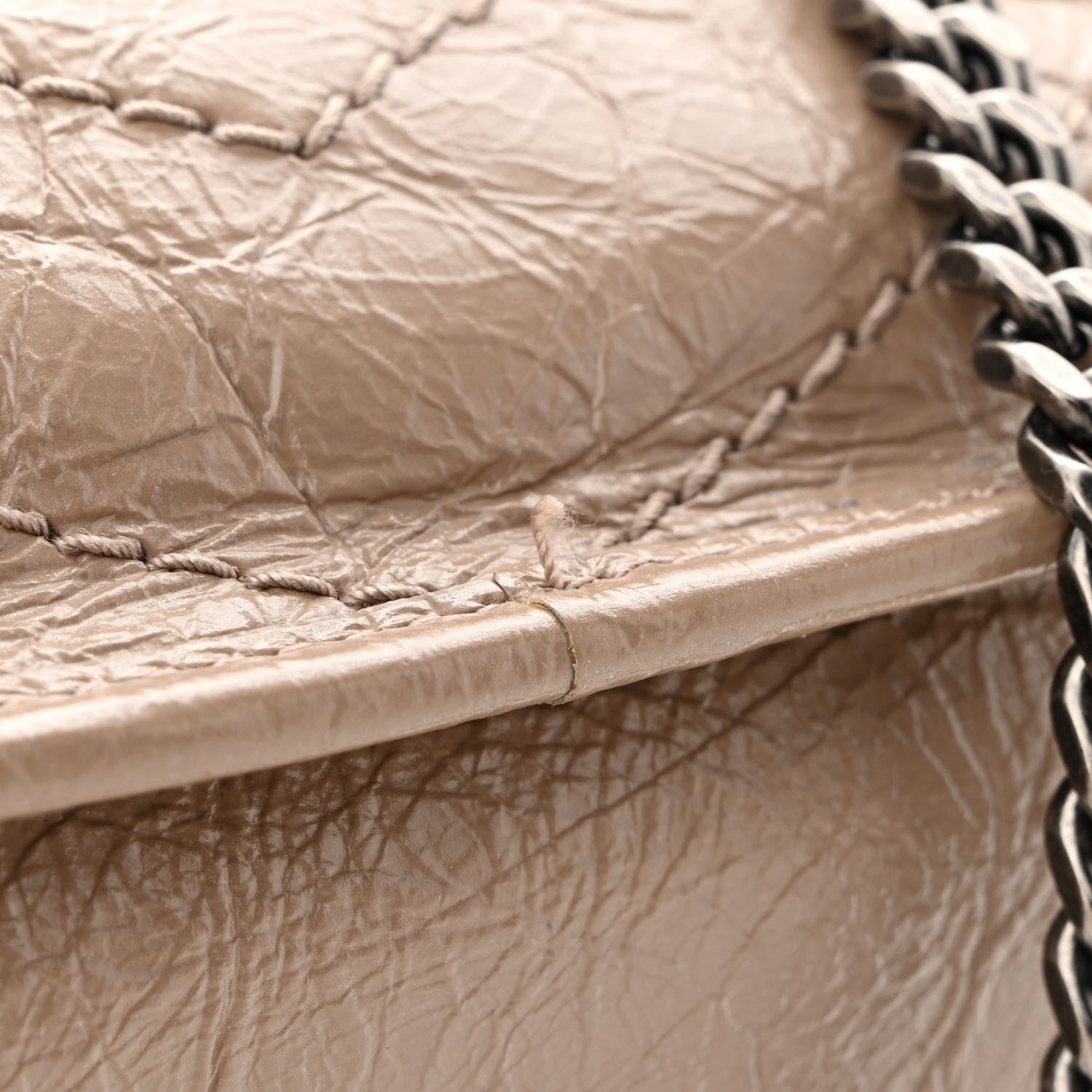 Saint Laurent Crinkled Calfskin Matelasse Monogram Niki Chain Wallet Dusty Grey 12 of 12