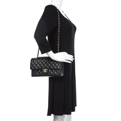 Chanel Caviar Quilted Medium Double Flap Black 2 of 12