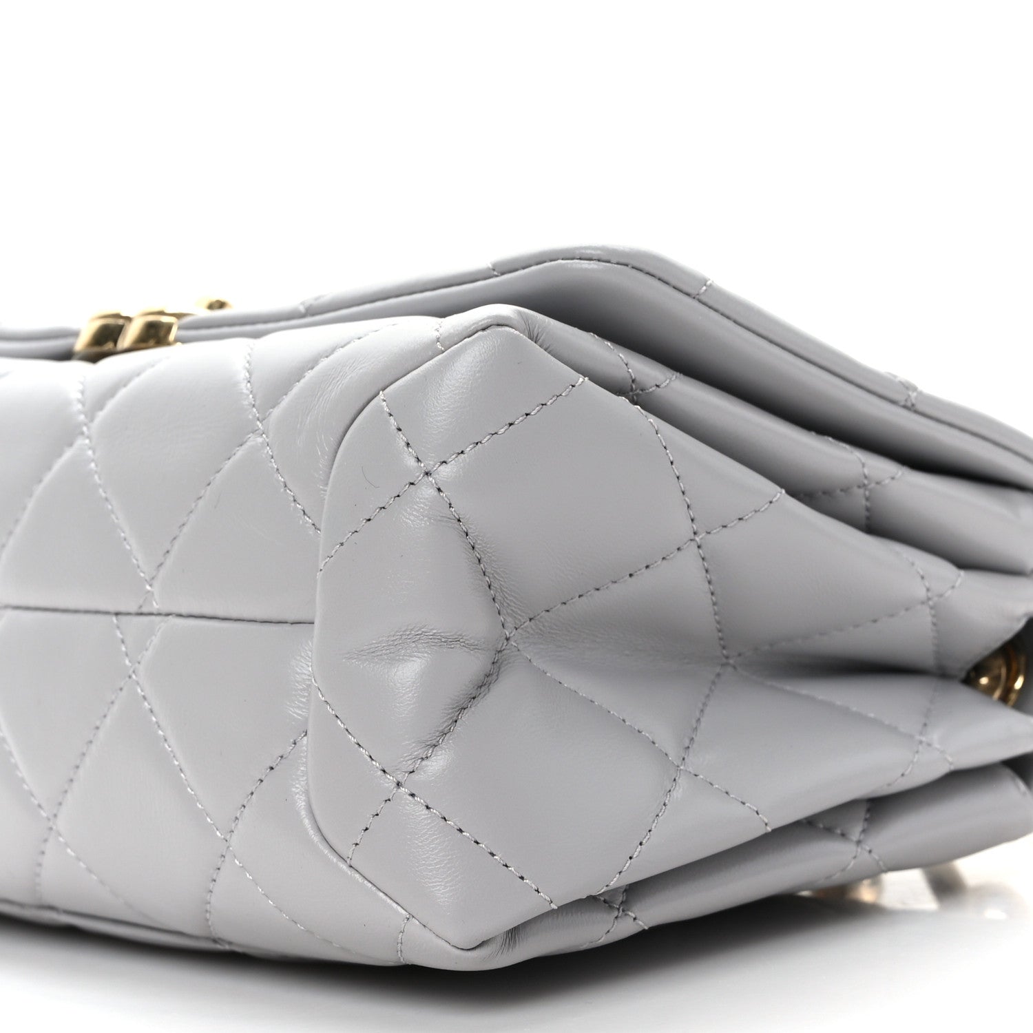 Chanel Lambskin Quilted Medium Color Match Flap Grey 10 of 10