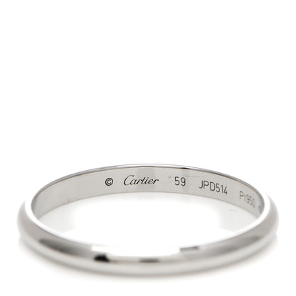 Cartier Platinum 2mm 1895 Wedding Band Ring 59 8.75 4 of 5