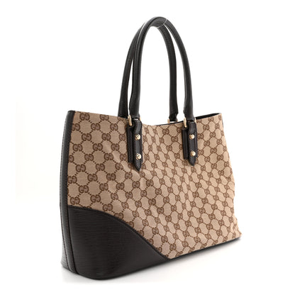 Gucci Monogram Medium Hasler Tote Dark Brown 3 of 12