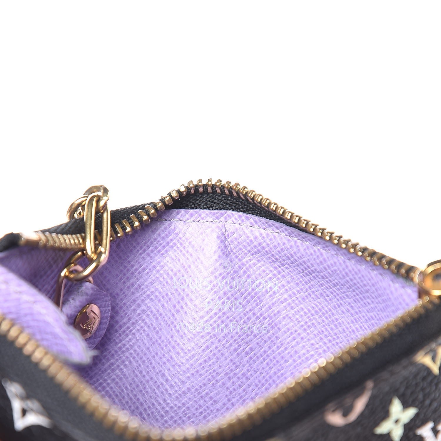 Louis Vuitton Monogram Multicolor Key Pouch Black Violet 6 of 7