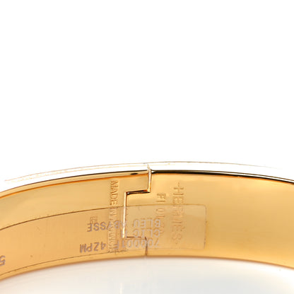 Hermes Narrow Enamel Clic Clac H Bracelet PM Bleu Abysse 4 of 4