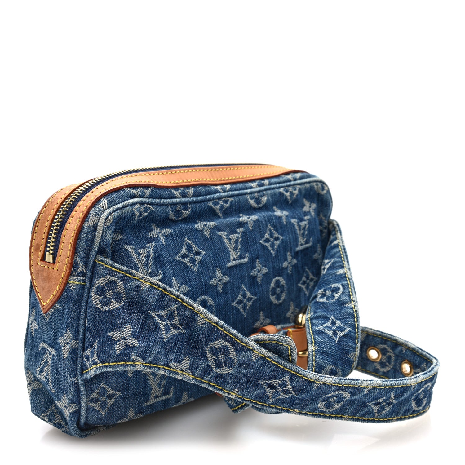 Louis Vuitton Monogram Denim Bum Bag Blue 2 of 8