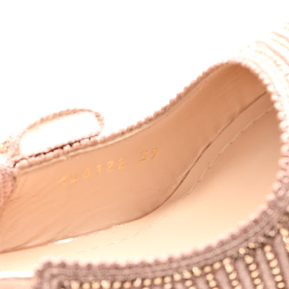 Christian Dior Cotton Laminated Strass J'Adior Slingback 100mm Pumps 39 Rose Des Vents 9 of 10