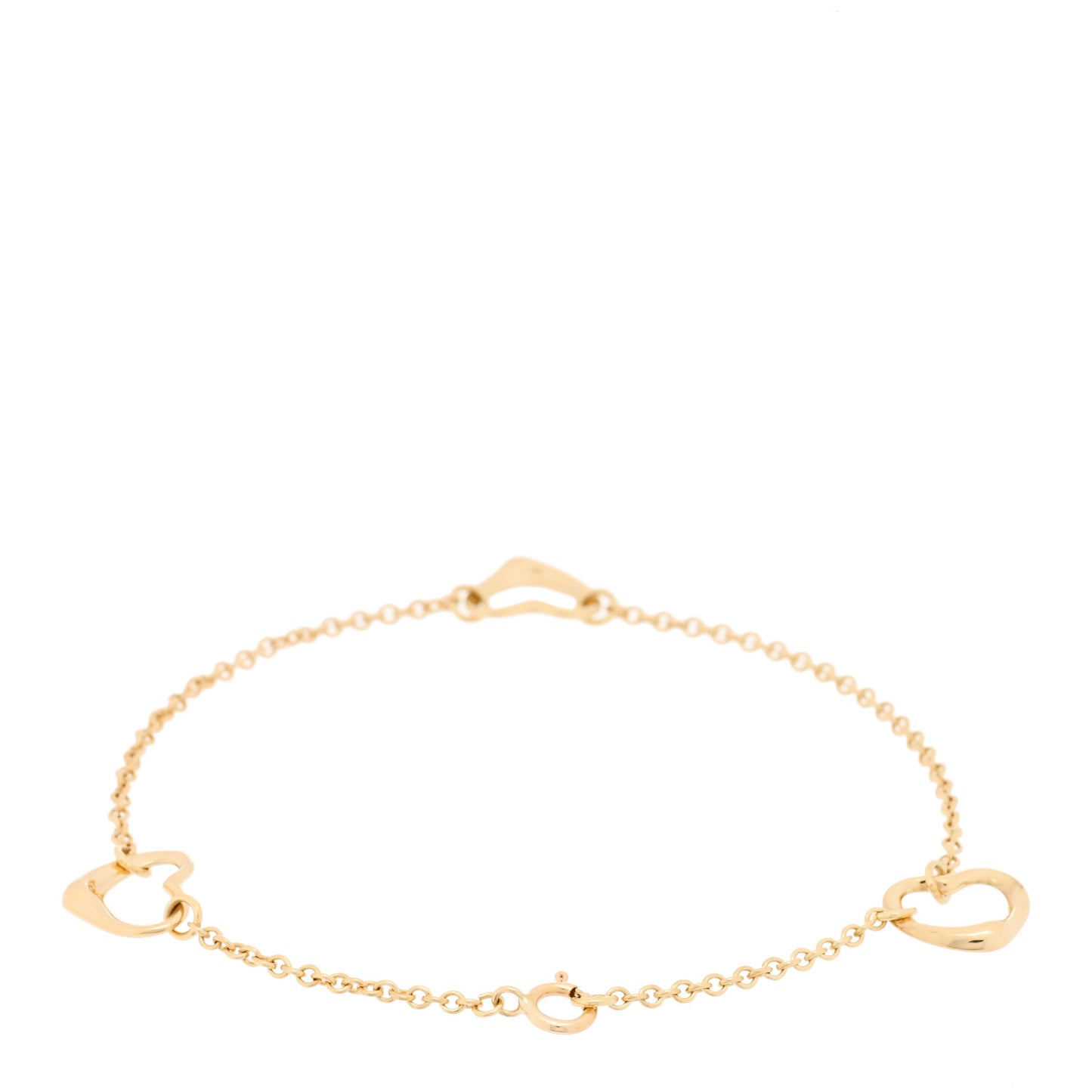 18K Yellow Gold Elsa Peretti 3 Open Heart Bracelet