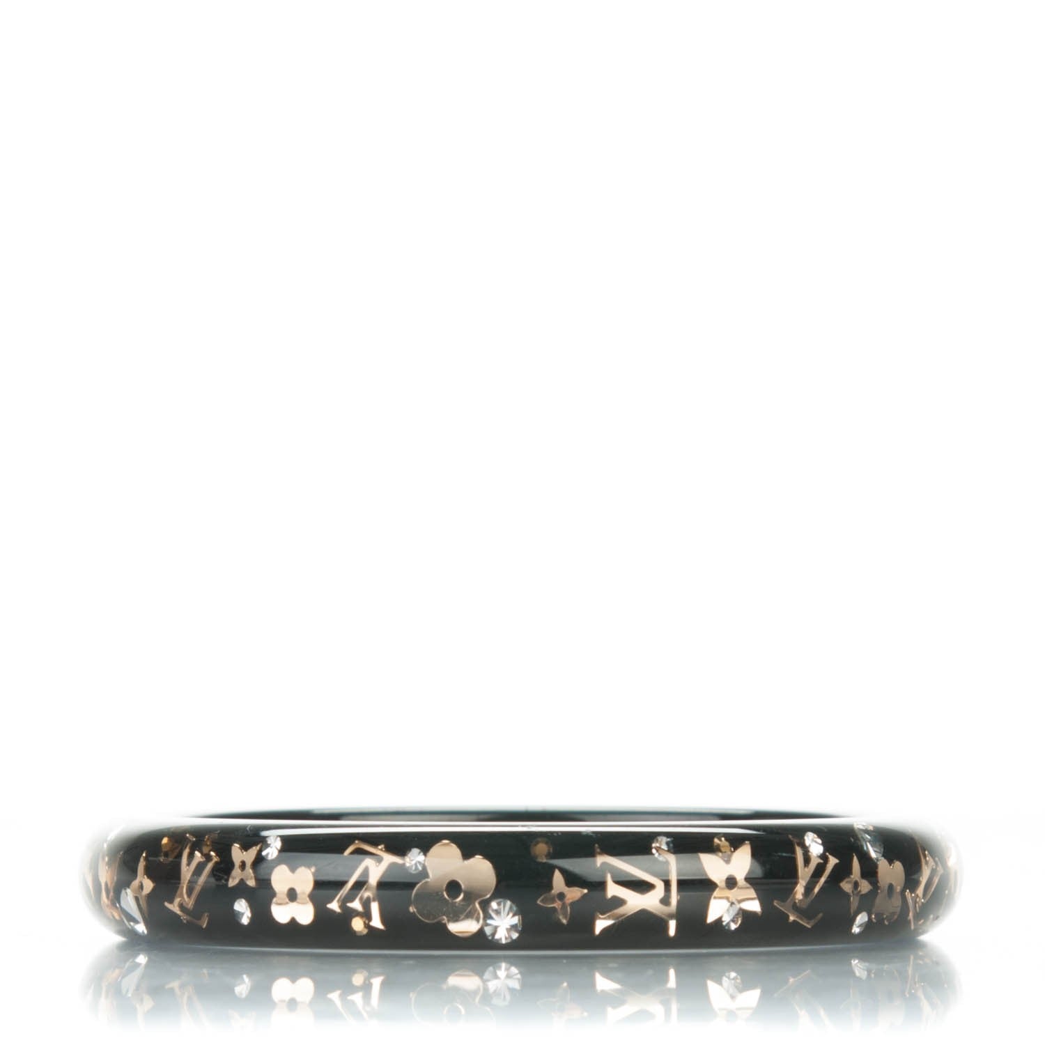 Louis Vuitton Resin Swarovski Small Inclusion Bracelet PM Black 1 of 4