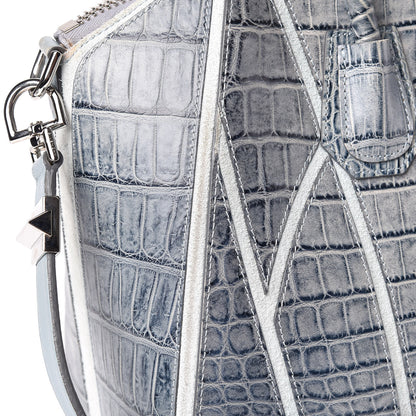 Givenchy Calfskin Crocodile Embossed Medium Antigona Blue 12 of 12