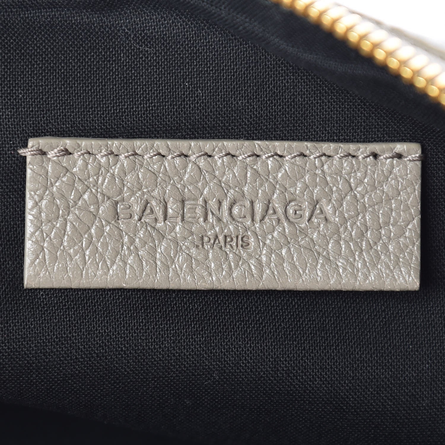 Balenciaga Chevre Gold Metallic Edge Hardware Pouch Gris Taupe 6 of 7