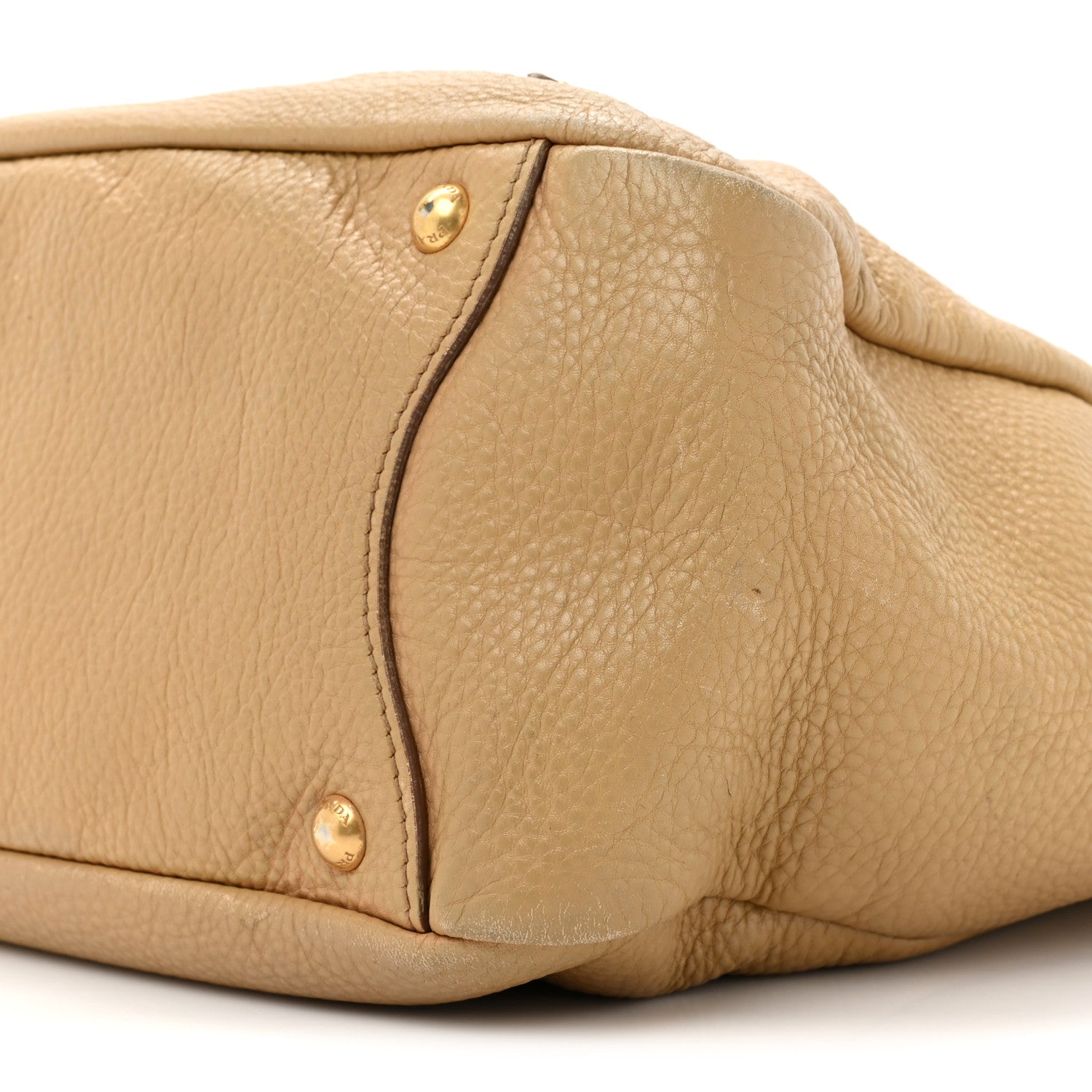 Prada Vitello Daino Side Pocket Hobo Noisette 8 of 22