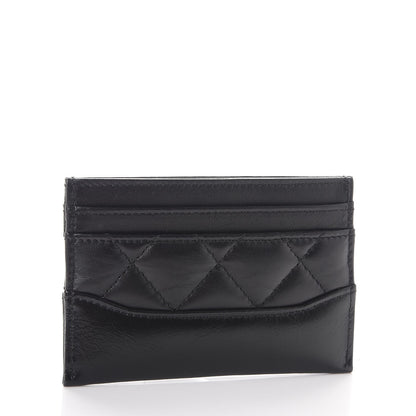 Chanel Aged Calfskin Quilted Gabrielle Card Holder Black 3 of 9