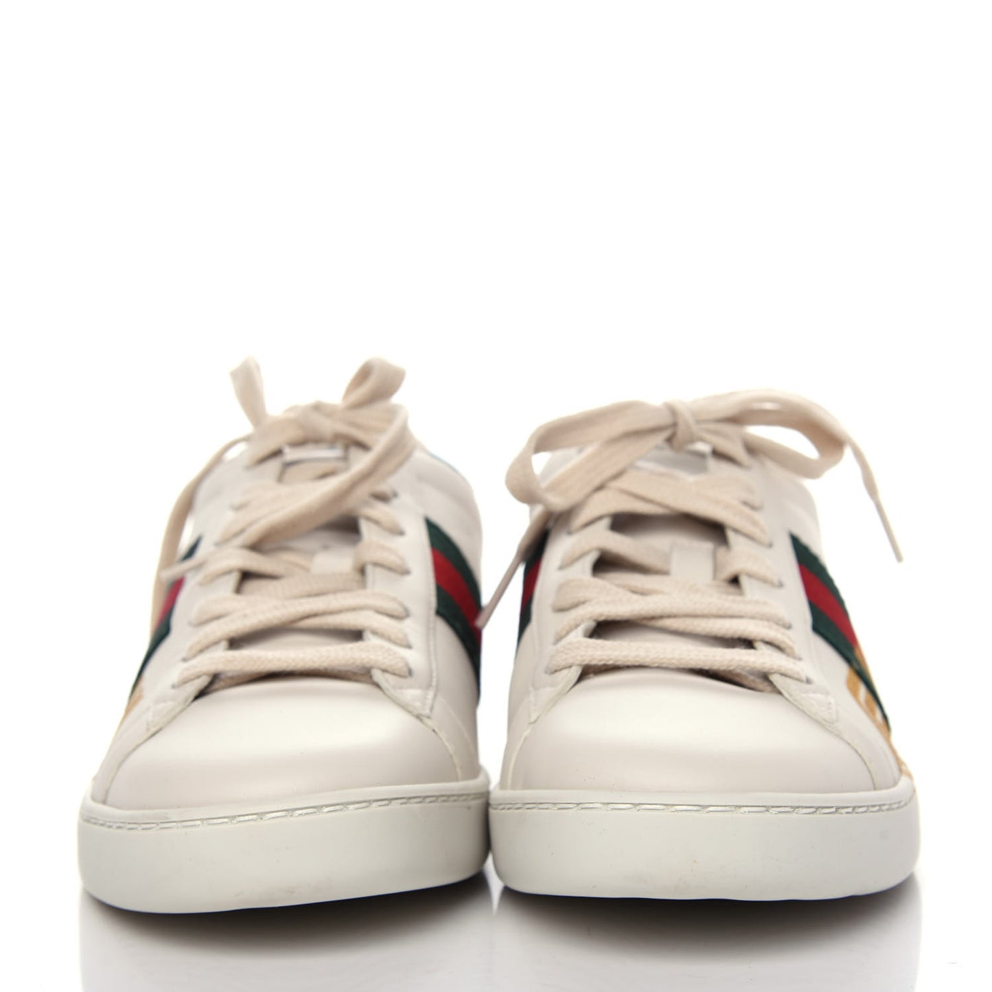 X SEGA Calfskin Ayers Web Guccy Womens Ace Sneakers 37 White
