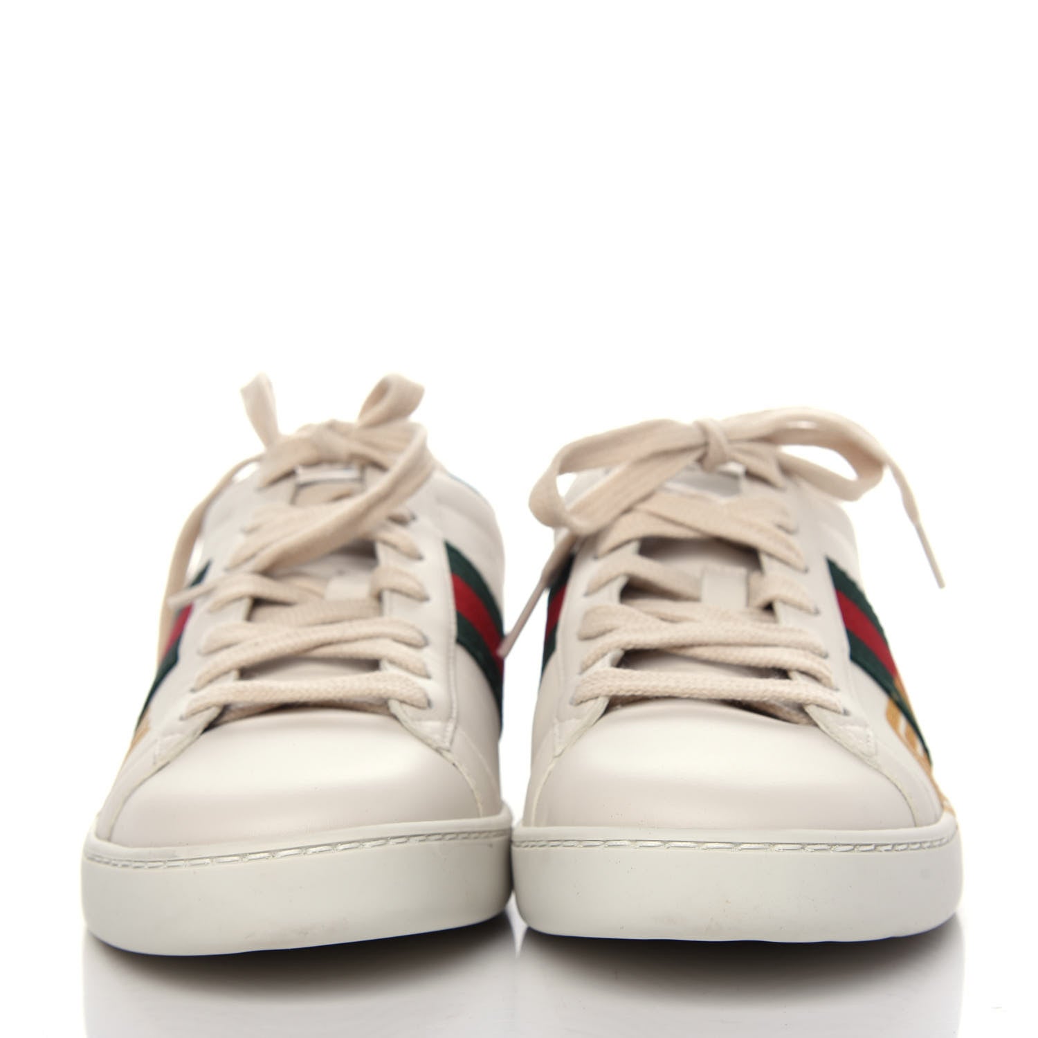 Gucci X SEGA Calfskin Ayers Web Guccy Womens Ace Sneakers 37 White 2 of 11