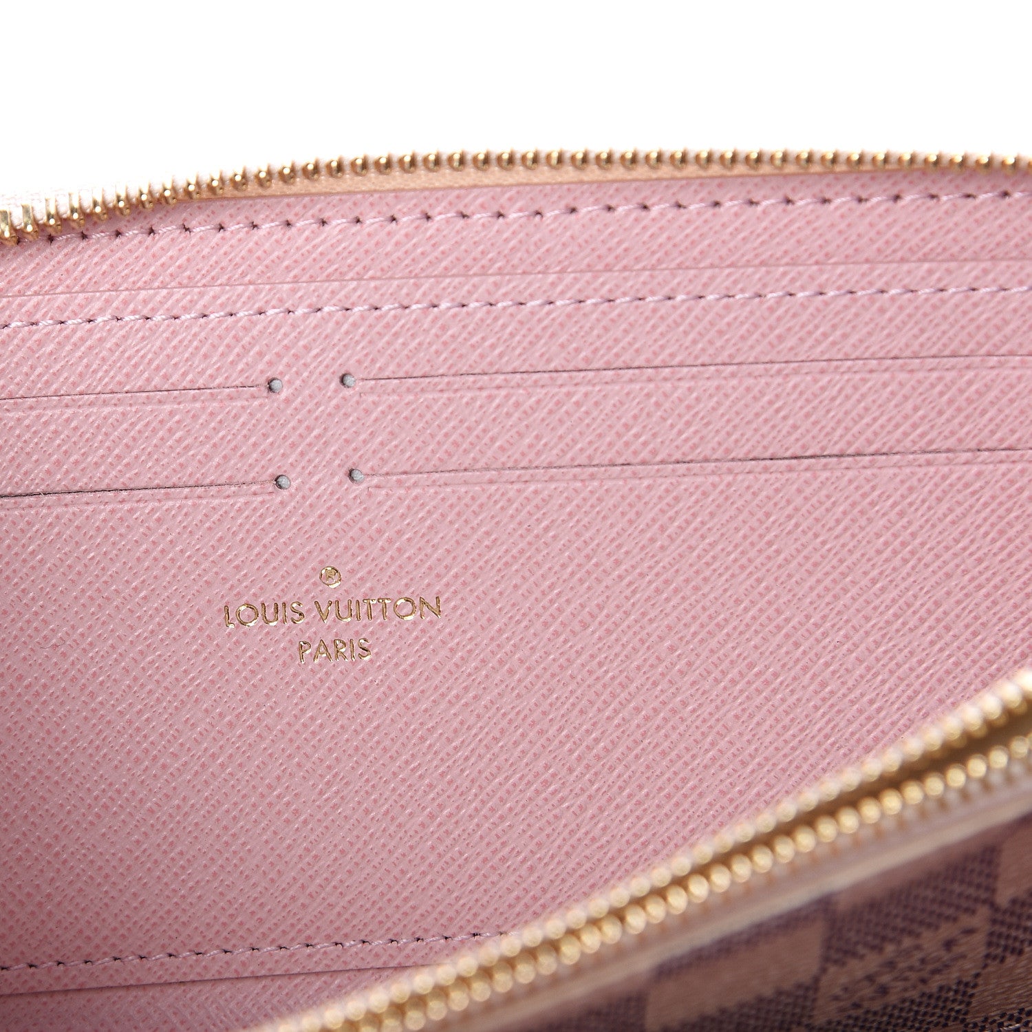 Louis Vuitton Damier Azur Clemence Wallet Rose Ballerine 5 of 5