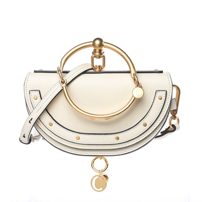 Chloe Calfskin Small Nile Bracelet Minaudiere Bag Off White 1 of 10