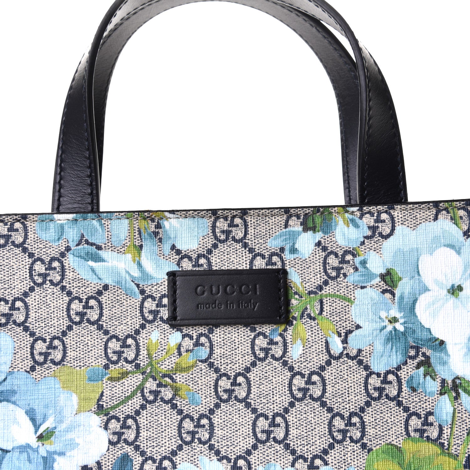 Gucci Soft GG Supreme Monogram Blooms Vertical Tote Blue 2 of 6