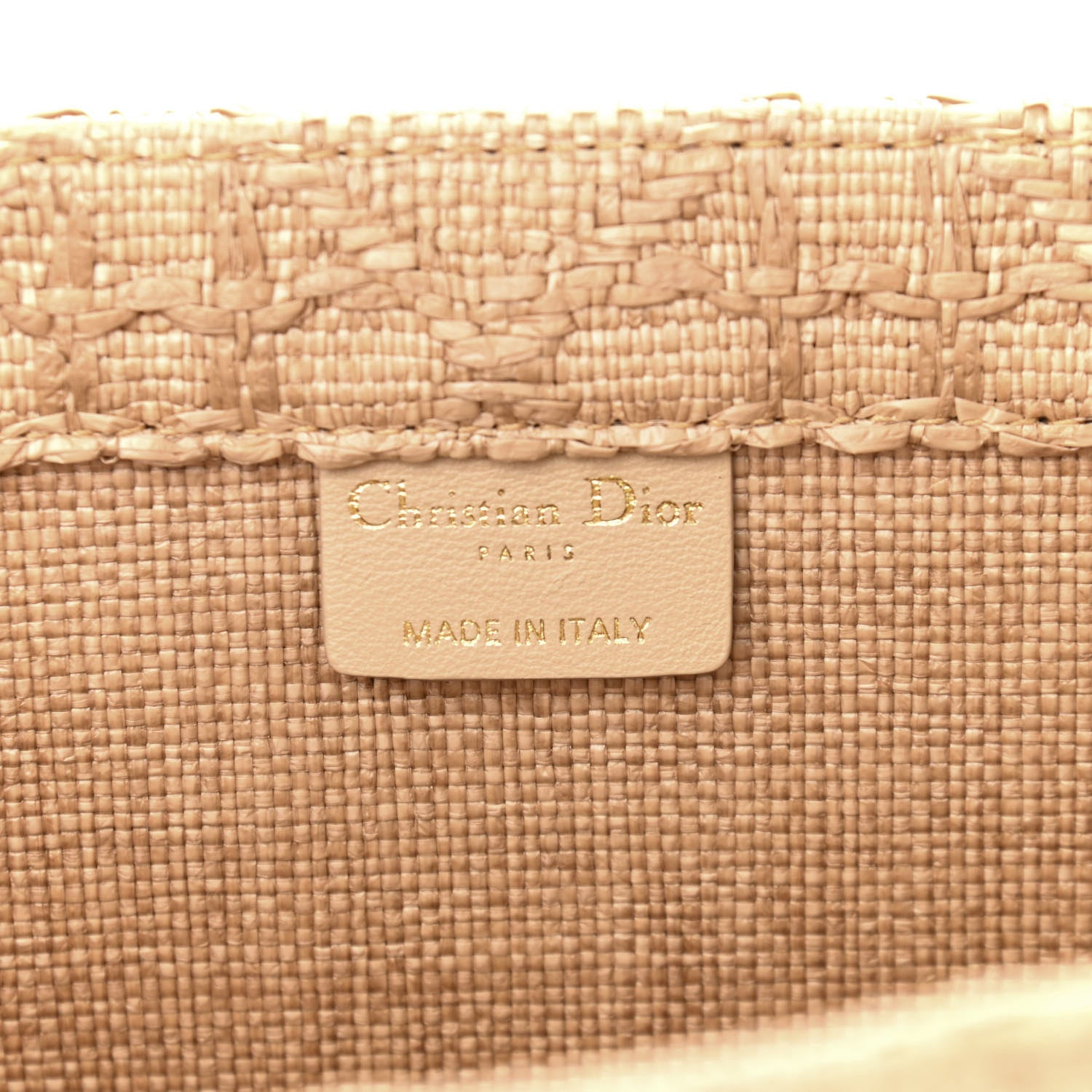 Christian Dior Raffia Cannage Medium Book Tote Natural 6 of 10