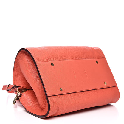 Chloe Lambskin Medium Everston Satchel Coral 4 of 12