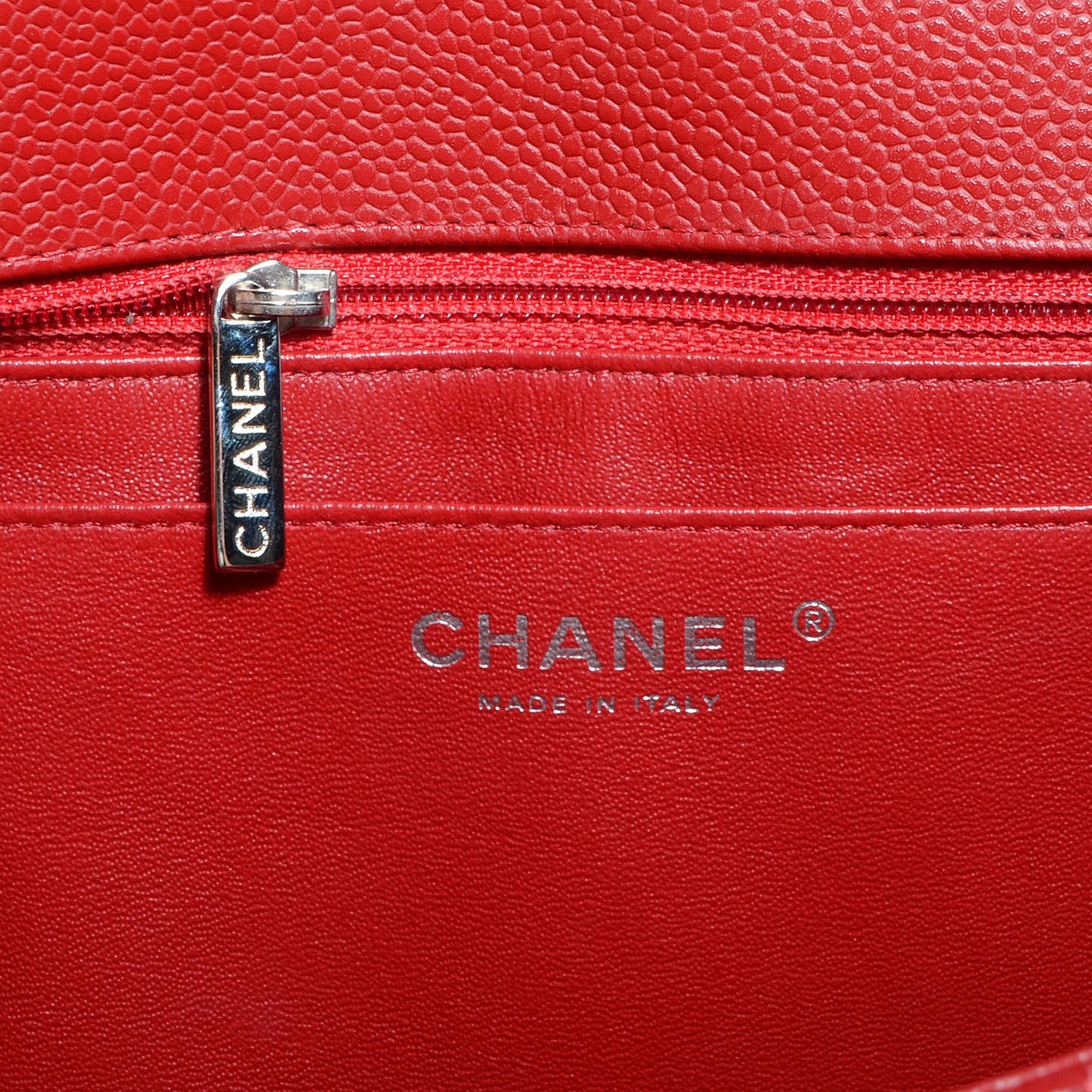 Caviar Maxi Single Flap Red