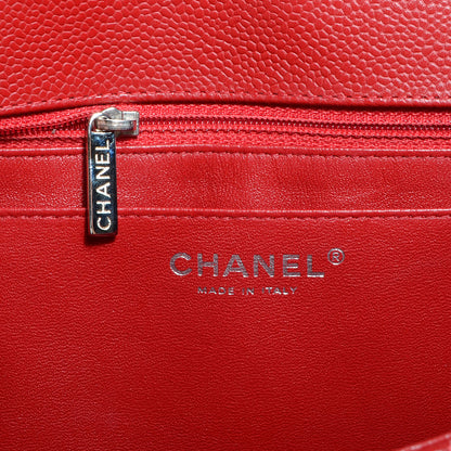 Chanel Caviar Maxi Single Flap Red 6 of 8