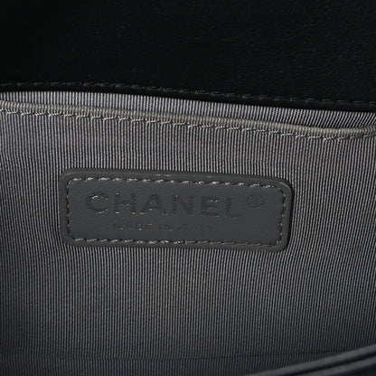 Chanel Calfskin Chevron Quilted Small Boy Flap Black 6 of 9