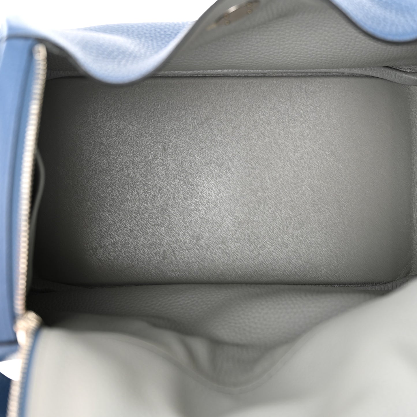 Taurillon Clemence Lindy 30 Bleu Agate Gris Mouette