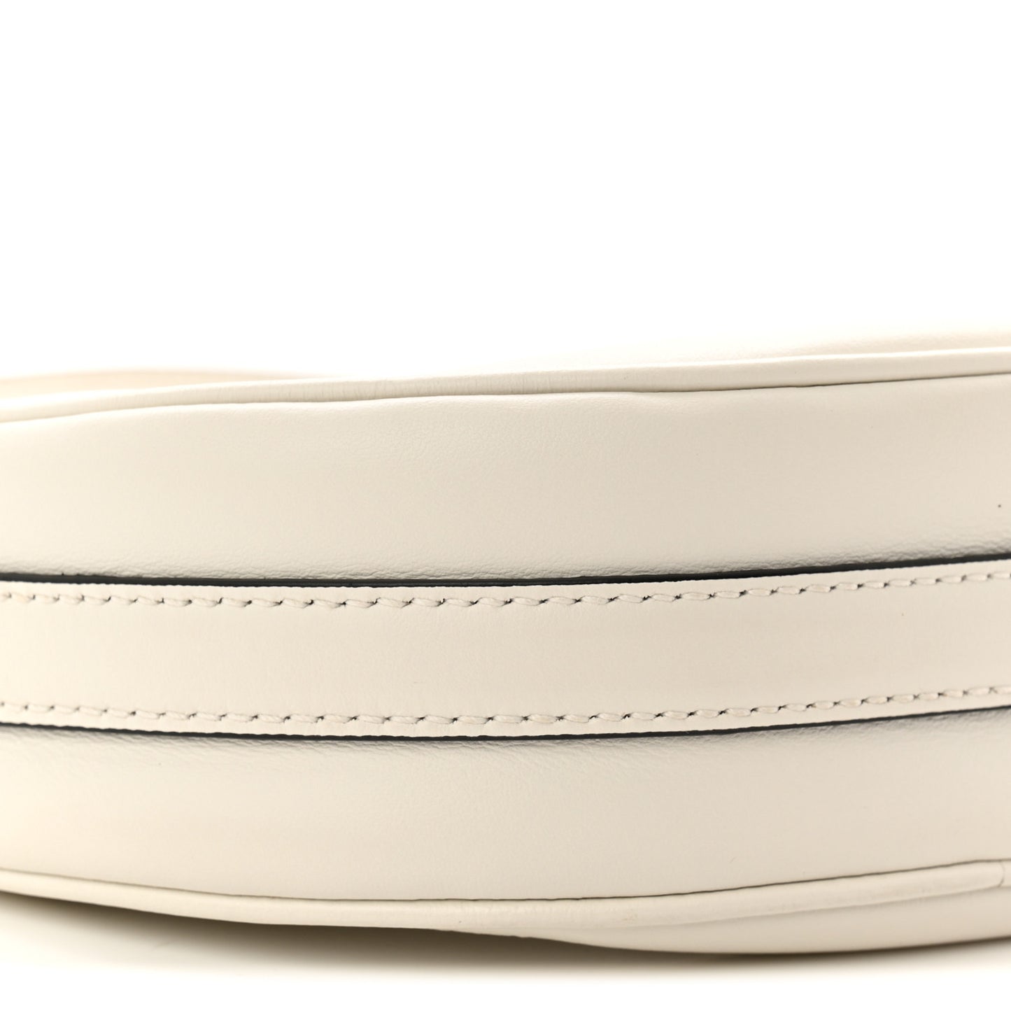 Soft Calfskin Small Arque Shoulder Bag White