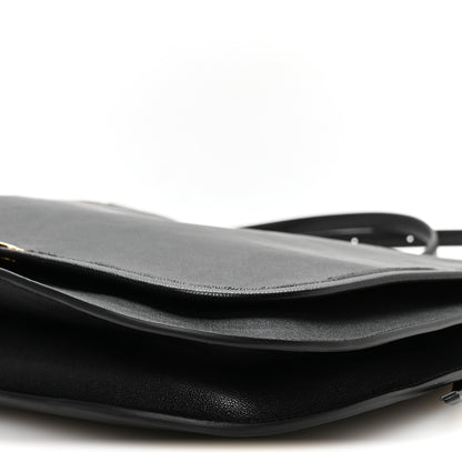 Celine Shiny Lambskin Soft Triomphe Besace Bag Black 10 of 11
