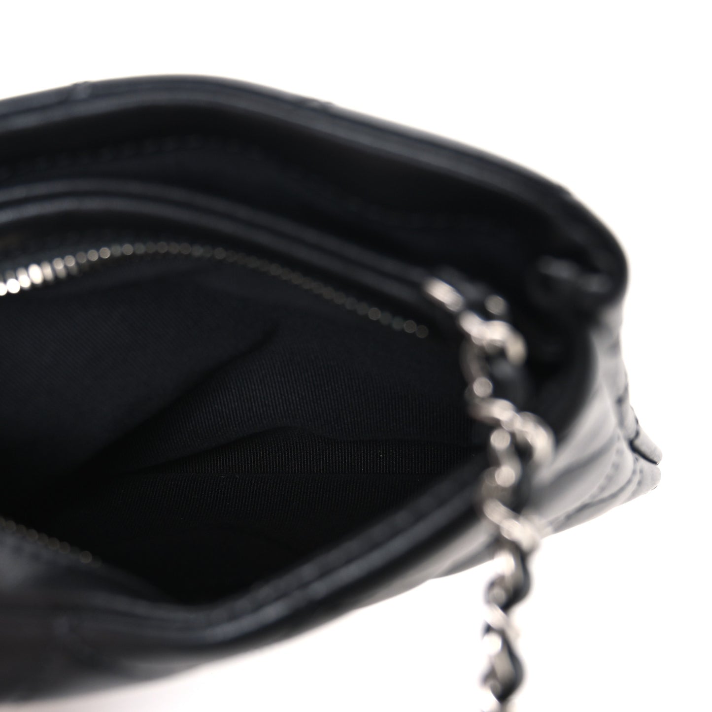 Lambskin Quilted Uniform Crossbody Bag Black