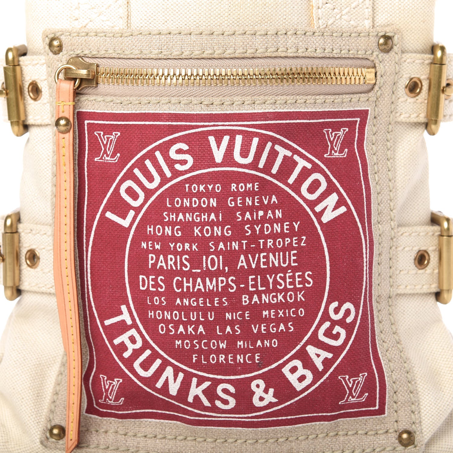 Louis Vuitton Toile Globe Shopper Cabas PM Red 9 of 10