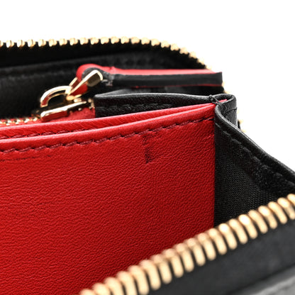 Valentino Garavani Lambskin Rockstud Spike VLTN Zip Around Wallet Black 10 of 11
