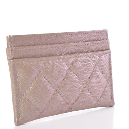 Chanel Iridescent Caviar Quilted Card Holder Beige 3 of 9