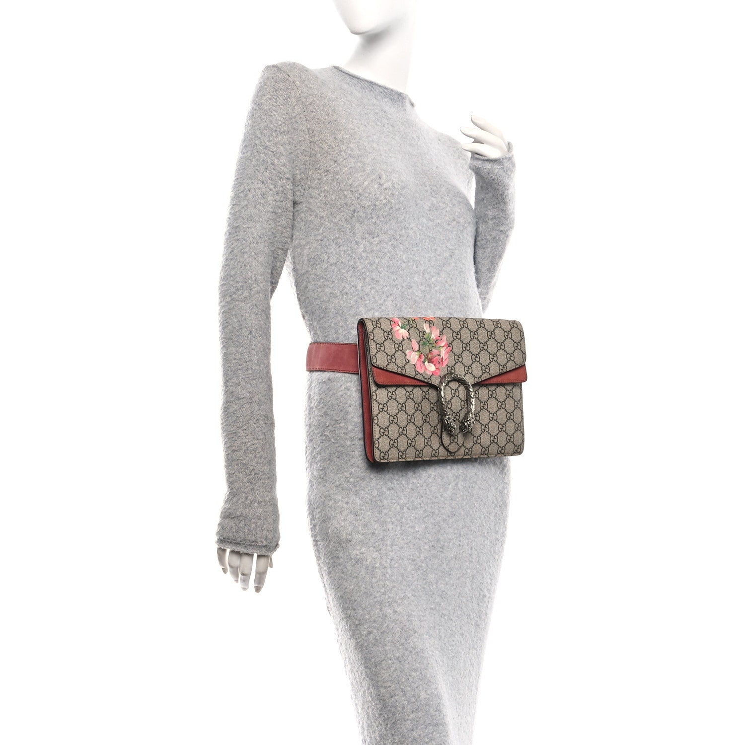 Gucci GG Supreme Monogram Blooms Dionysus Belt Bag Beige Multicolor Dry Rose 2 of 11