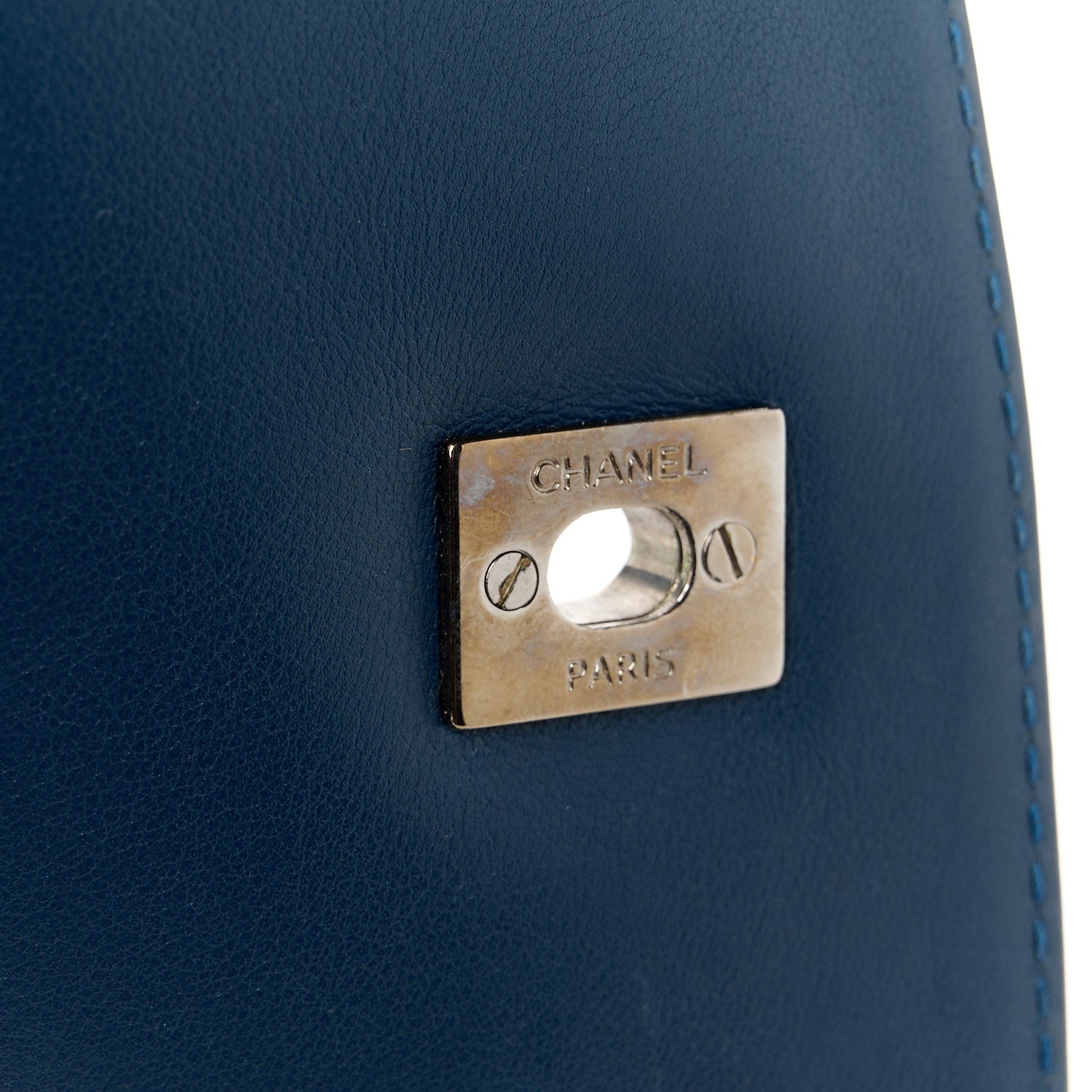 Chanel Calfskin Quilted In the Business Flap Dark Navy Blue 7 of 11