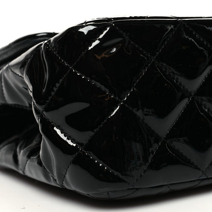 Chanel Patent Quilted Jumbo Double Flap Black 9 of 13