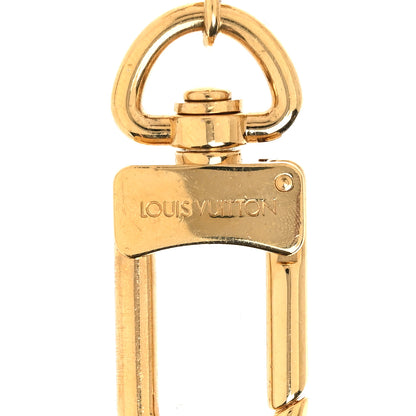 Louis Vuitton Brass Enamel Fleur De Monogram Bag Charm Chain Gold 3 of 4