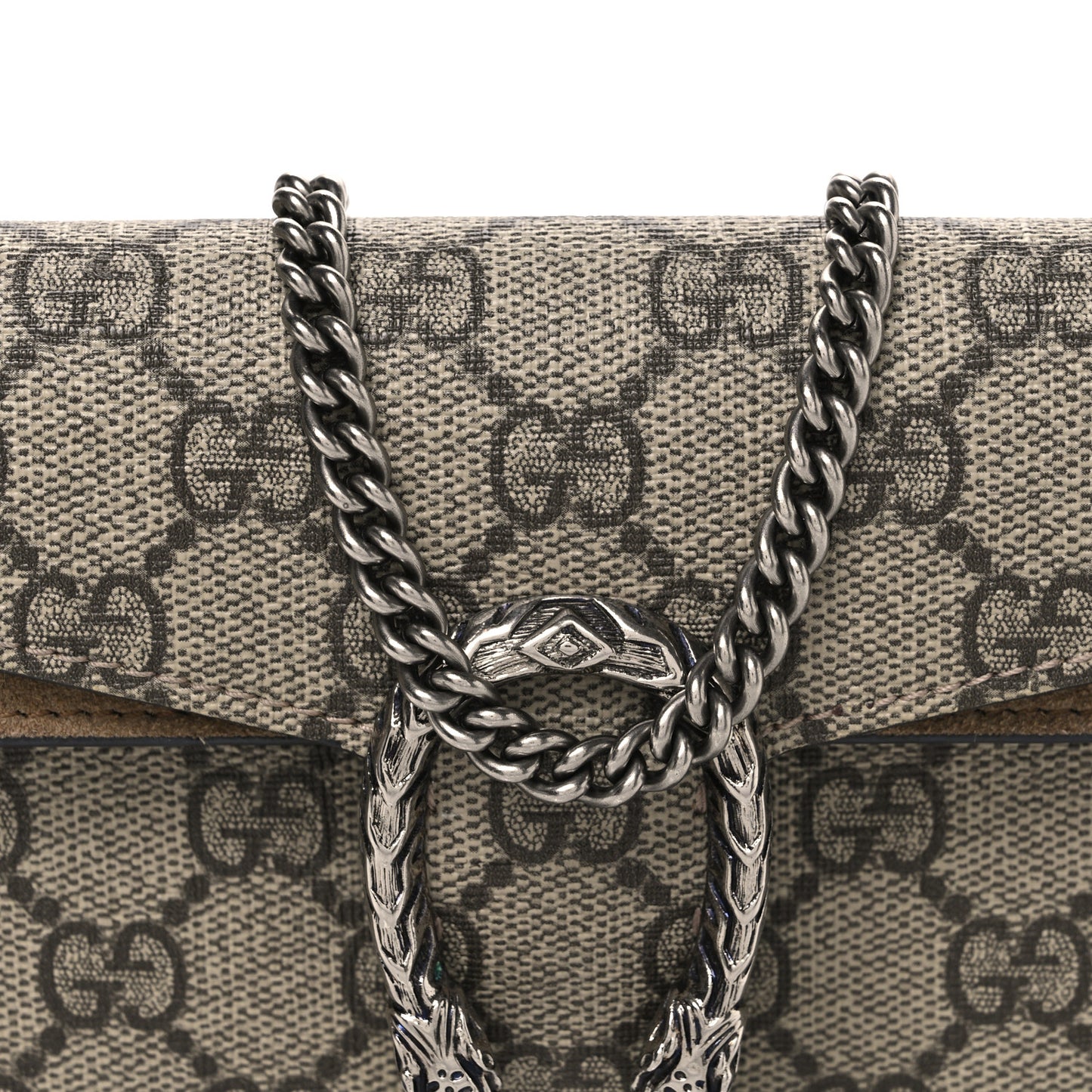 GG Supreme Monogram Super Mini Dionysus Shoulder Bag Taupe