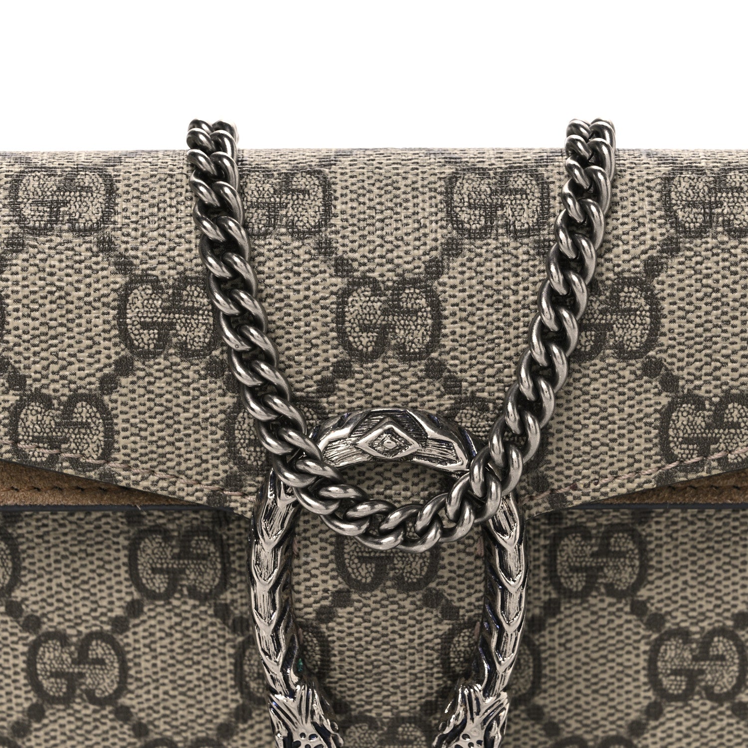Gucci GG Supreme Monogram Super Mini Dionysus Shoulder Bag Taupe 7 of 9