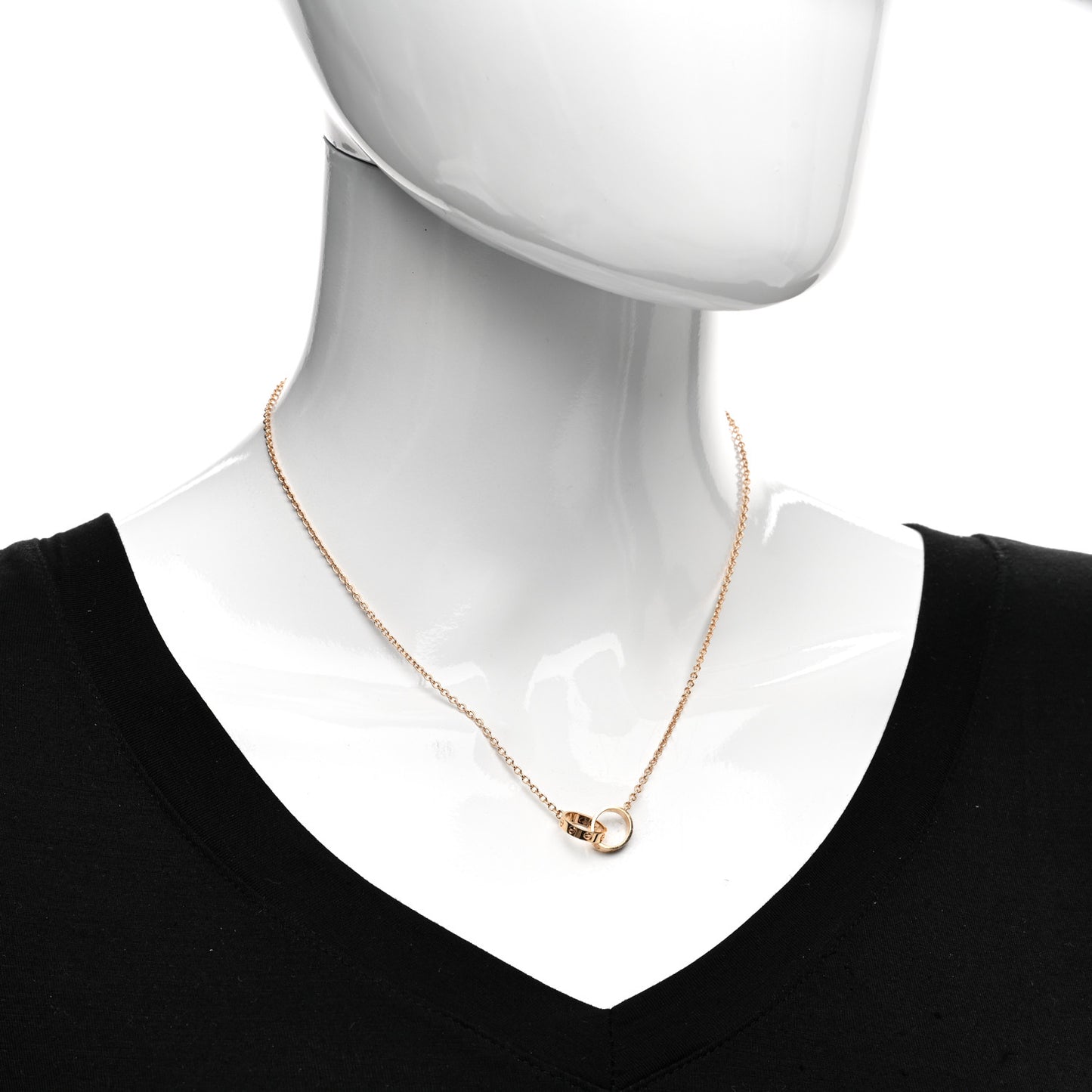18K Pink Gold Interlocking LOVE Necklace
