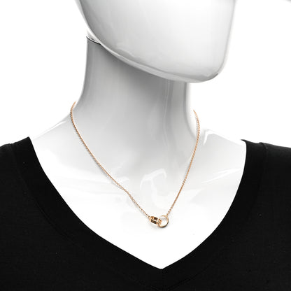 Cartier 18K Pink Gold Interlocking LOVE Necklace 2 of 4