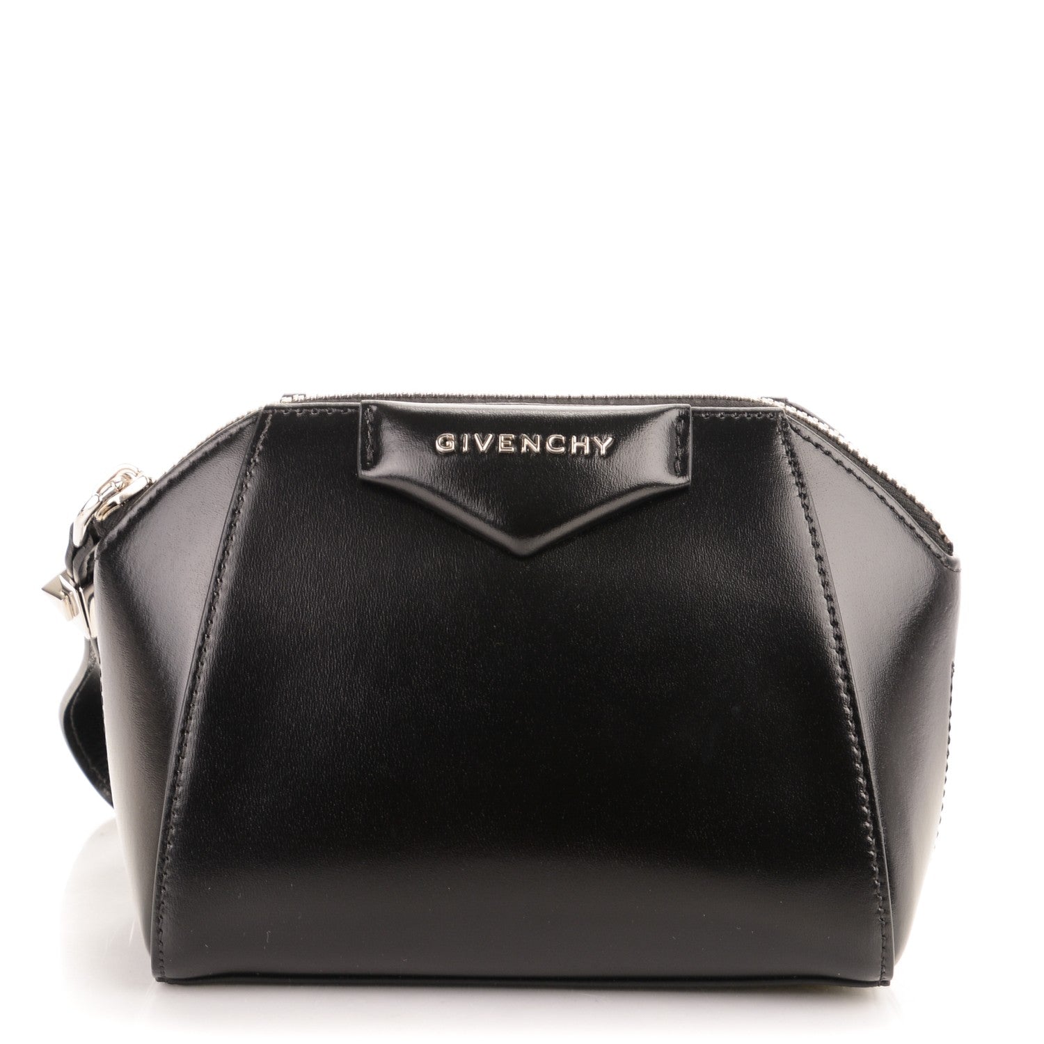 Givenchy Shiny Lord Calfskin Small Antigona Beauty Wristlet Black 1 of 7