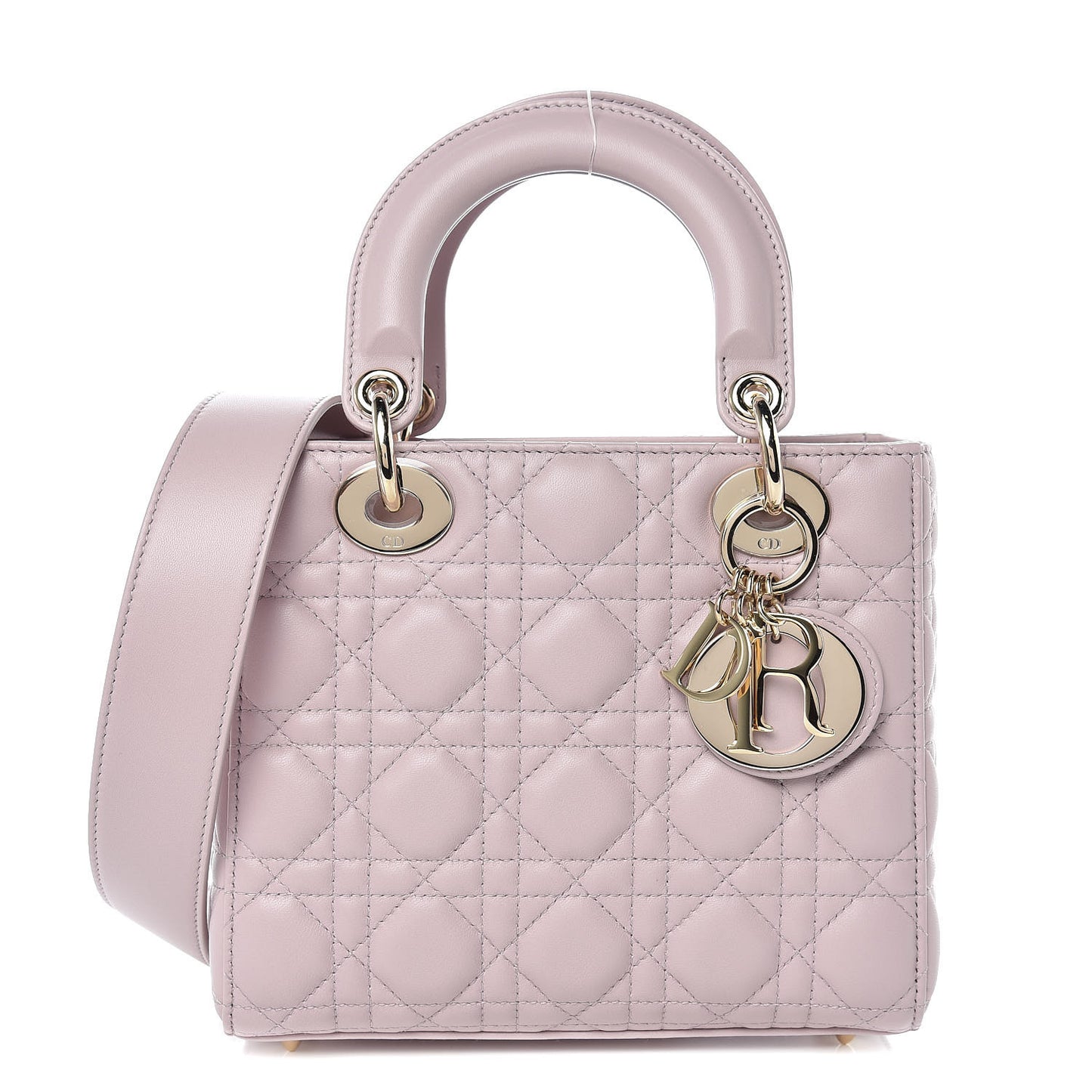 Lambskin Cannage Small Lady Dior Pink