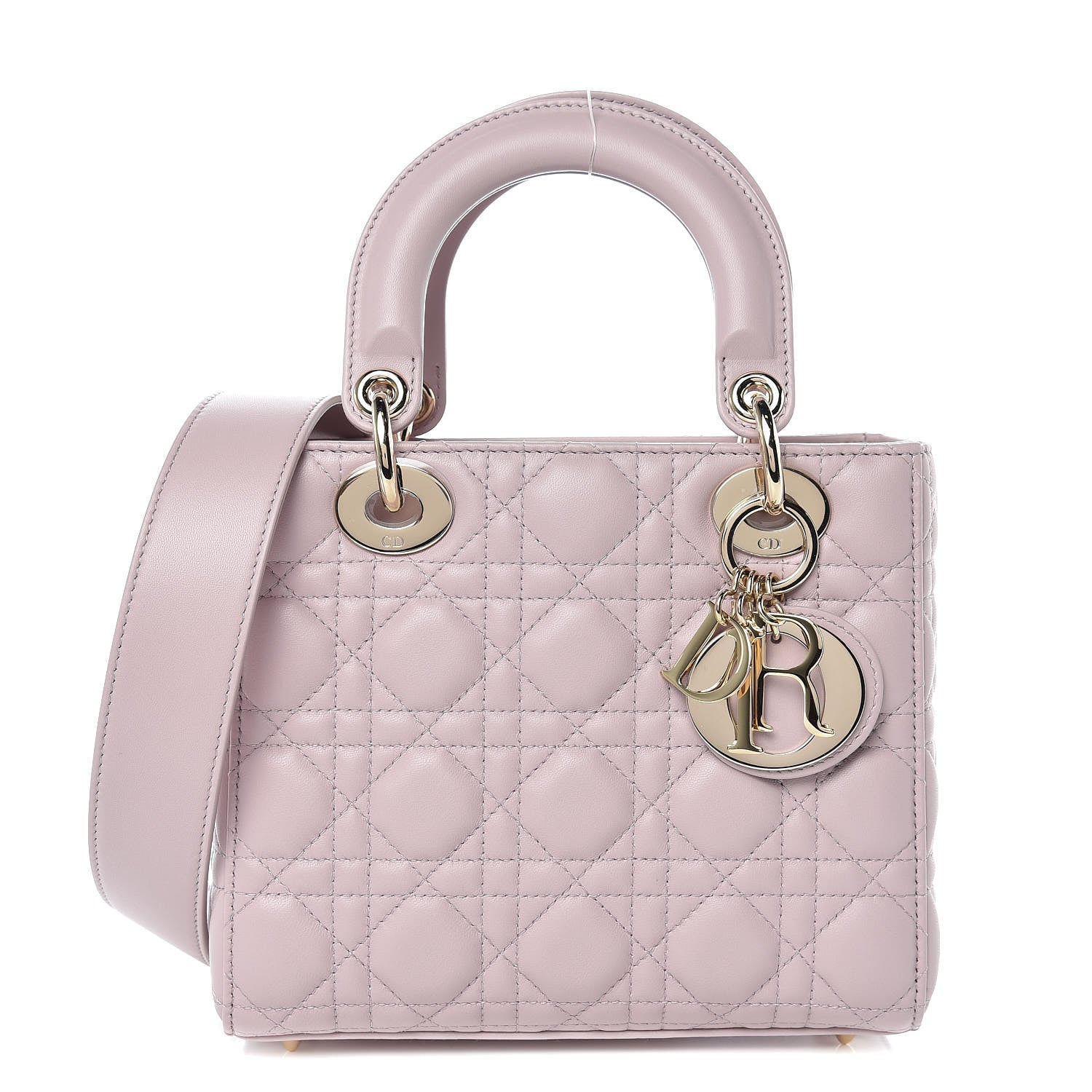 Christian Dior Lambskin Cannage Small Lady Dior Pink 1 of 10