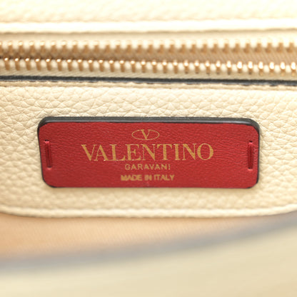 Valentino Garavani Grainy Calfskin Embossed VLTN Uptown Top Handle Bag Ivory 6 of 11