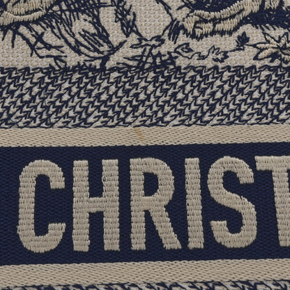 Christian Dior Canvas Embroidered Medium Dioriviera Toile De Jouy Book Tote Blue 11 of 11